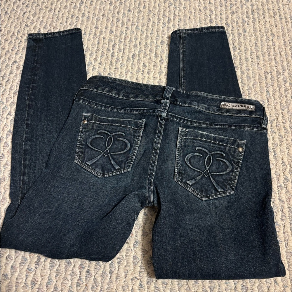 Y2K Express Women's Dark Blue Skinny Jeans